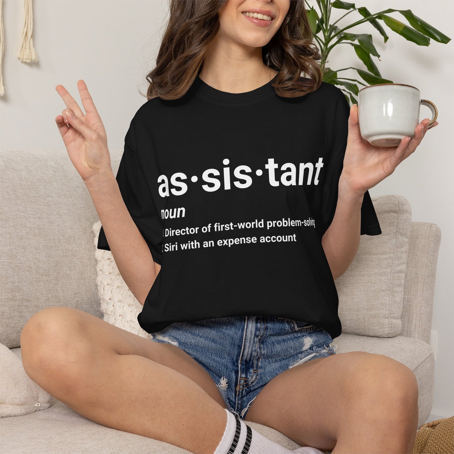 Assistant Definition T-Shirt | Funny Assistant Gift Tee ("as·sis·tant" Dictionary Print)