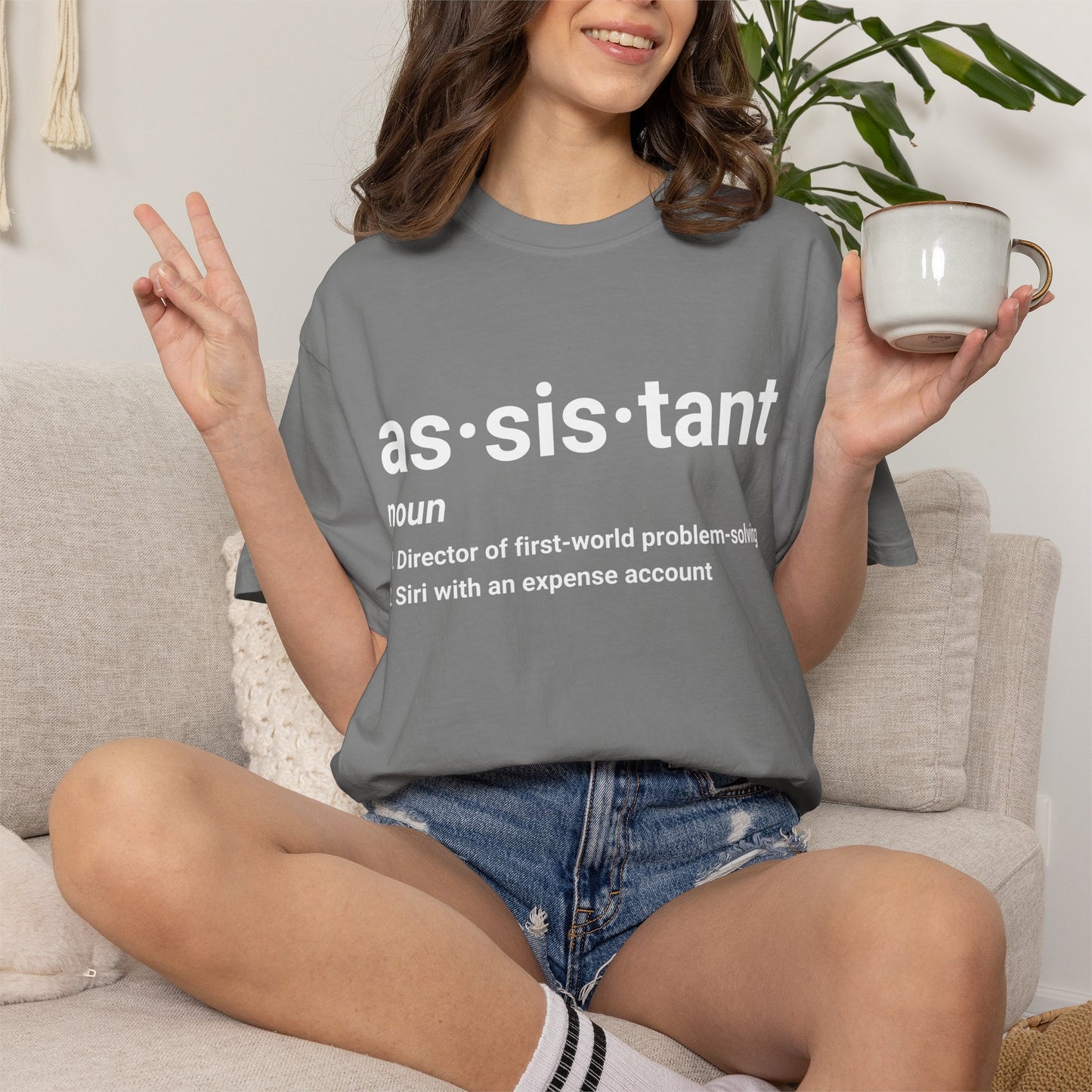 Assistant Definition T-Shirt | Funny Assistant Gift Tee ("as·sis·tant" Dictionary Print)