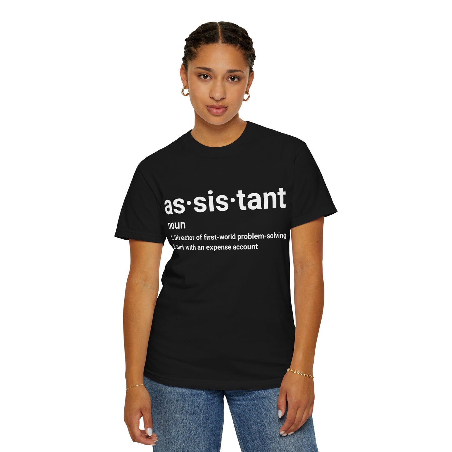 Assistant Definition T-Shirt | Funny Assistant Gift Tee ("as·sis·tant" Dictionary Print)