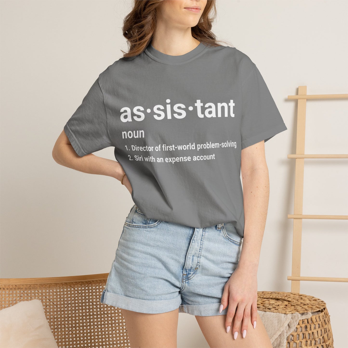 Assistant Definition T-Shirt | Funny Assistant Gift Tee ("as·sis·tant" Dictionary Print)