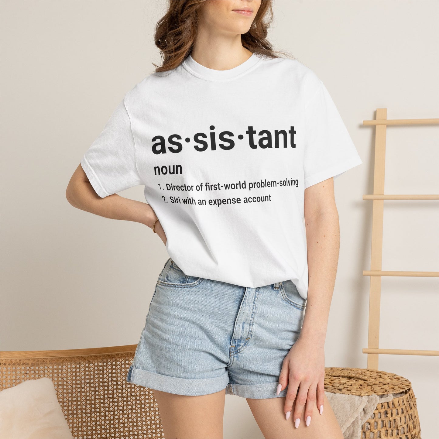 Assistant Definition T-Shirt | Funny Assistant Gift Tee ("as·sis·tant" Dictionary Print)